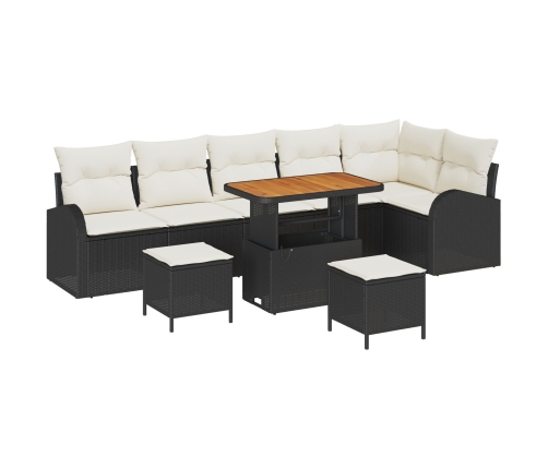 Vidaxl 9 Gabalu Dārza Dīvānu Komplekts Ar Spilveniem Melns Rotangpalma Akācija, Vidaxl 2-Vietīgs Dārza Dīvāns Ar Glabāšanu Un Spilveniem Melns Rotangpalma,  3 Gabalu Dārza Ēdamistabas Komplekts Ar Spilveniem Melns Rotangpalma Akācija Vidaxl