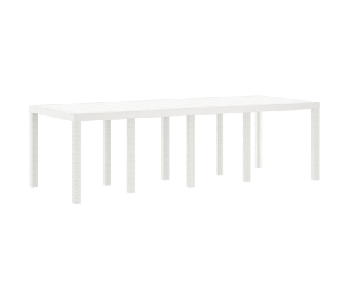 11 Gabalu Dārza Ēdamistabu Komplekts Ar Spilveniem, Balts, Polietilēna Rotangpalma Vidaxl