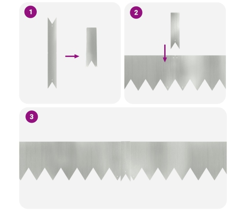 Zāliena Apmales 30 Gab 100X0,5X15 Cm Cinkots Tērauds Vidaxl