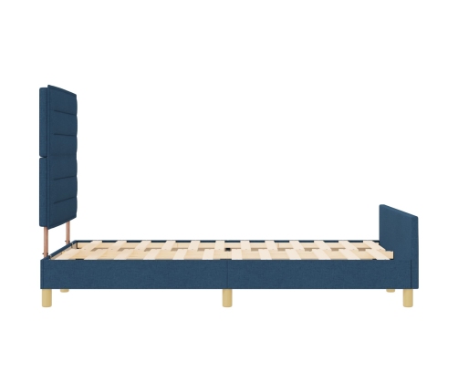 Zilas Auduma Gultas Rāmis 140X200 Cm Vidaxl