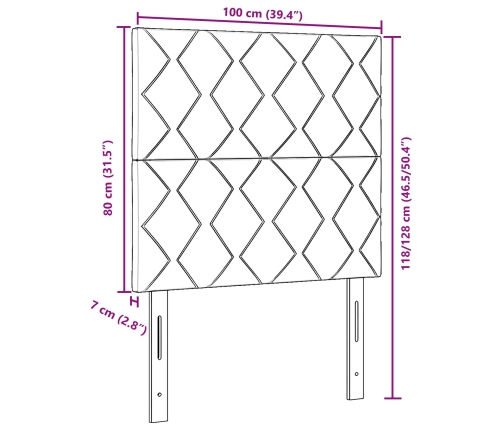 Vidaxl Gultas Galvgalis Dimanta Bloku Dizains Krēmkrāsas 100 Cm Audums,  Gultas Galvgalis Dimanta Bloku Dizains Krēmkrāsas 200 Cm Audums Vidaxl