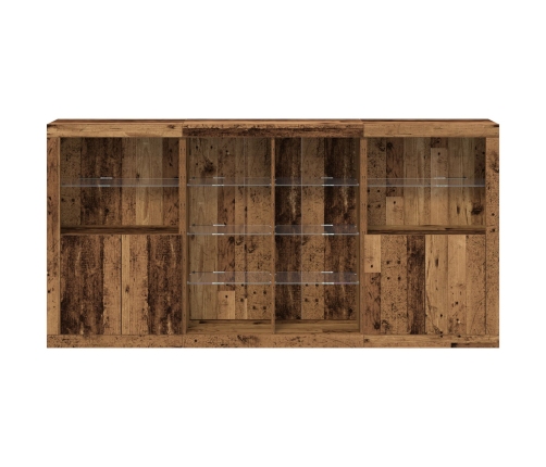 Vidaxl Sekretārs Ar Led Gaismām Vecs Koks 202X37X100 Cm Inženieru Koks, Vidaxl Sekretārs Ar Led Gaismām Vecs Koks 60.5X37X100 Cm,  Sekretārs Ar Led Gaismām Vecs Koks 41X37X100 Cm Vidaxl