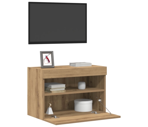 Tv Sienas Skapji Ar Led Apgaismojumu 2 Gabali Artisan Ozola 60X30X40 Cm Vidaxl