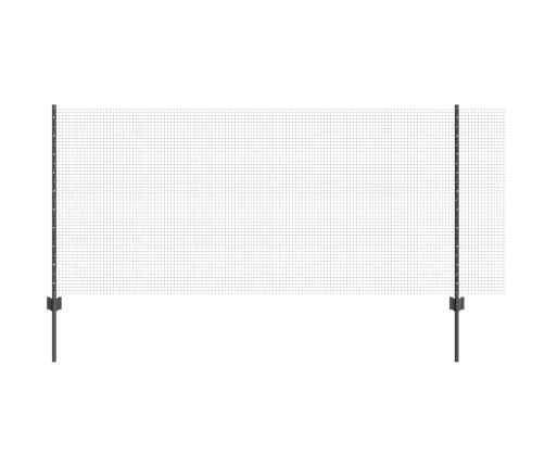 Vistas Stiepļu Žogu Komplekts 2 Gab. Pelēks Pulverkrāsots Tērauds Vidaxl