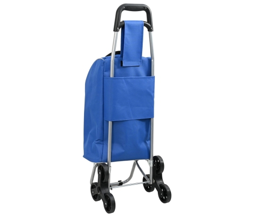 Iepirkumu Ratiņi Ar Kāpņu Kāpjamo Mehānismu, Zils 38 L Vidaxl