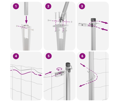Žogu Stabu Komplekts 2 Gabali Cinkots Tērauds 10 X 1.5 M Izturīgs Vidaxl