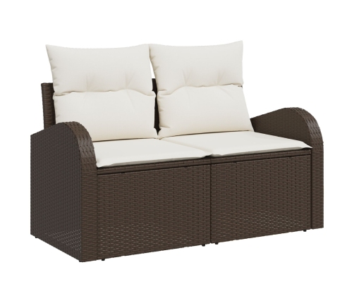 10 Daļu Dārza Dīvānu Komplekts Ar Spilveniem Brūnā Poli Rotangpalmas Vidaxl