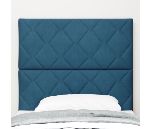 Vidaxl Gultas Galvgalis Dimanta Bloku Dizains Tumši Zils 100 Cm Samts,  Gultas Galvgalis Dimanta Bloku Dizains Tumši Zils 200 Cm Samts Vidaxl