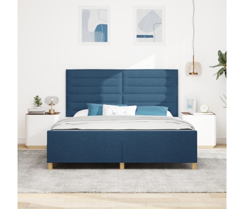 Zils Auduma Gultas Rāmis 180X200 Cm Vidaxl