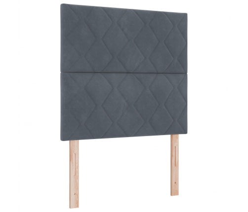 Vidaxl Gultas Galvgalis Dimanta Bloku Dizains Tumši Pelēks 100 Cm Samta,  Gultas Galvgalis Dimanta Bloku Dizains Tumši Pelēks 200 Cm Samta Vidaxl