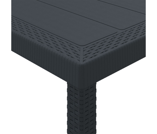 11 Daļu Dārza Ēdamistabas Komplekts Ar Spilveniem Antracīts Polietilēna Rotangpalma Vidaxl