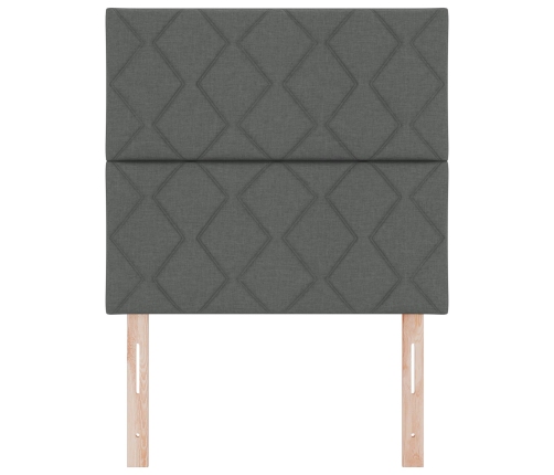 Vidaxl Gultas Galvgalis Dimanta Bloku Dizains Tumši Pelēks 100 Cm Audums,  Gultas Galvgalis Dimanta Bloku Dizains Tumši Pelēks 200 Cm Audums Vidaxl