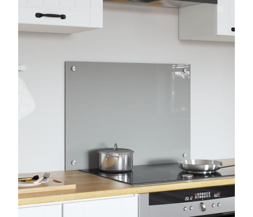 Virtuves Atstarojošais Gaiši Pelēks 70X50X0,6 Cm Temperēts Stikls Vidaxl