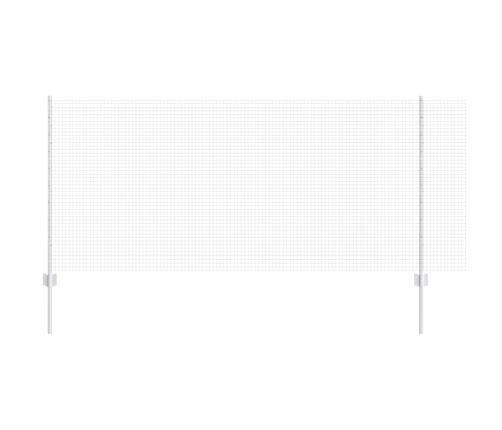 Vidaxl Metinātā Stiepļu Žogs Ar 88 U Stabiem Sudrabs 1X100 M Tērauds