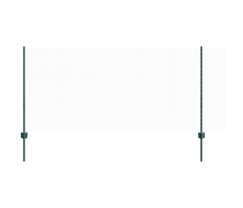 Vidaxl Žogu Stabi 11 Gabalu U-Kanāls Zaļš 100 Cm Tērauds,  Sešstūra Žogs Zaļš 1X100 M Tērauds Vidaxl