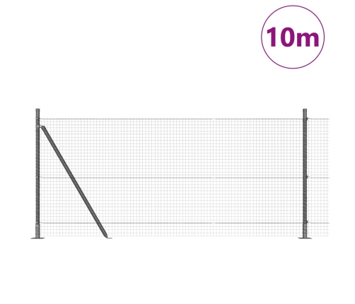 Žoga Stabiņu Komplekts  2 Gabali Pelēks Metāls 10 X 1 M Vidaxl
