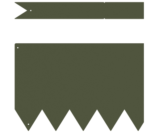 Zāliena Apmales 10 Gabali Olīvu Zaļā 100X0,5X20 Cm Tērauds Vidaxl