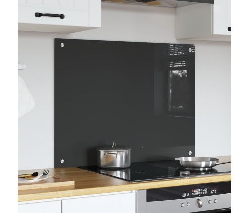 Virtuves Aizsargpanelis Tumši Pelēks - 80X60X0.6 Cm Rūdīts Stikls Vidaxl