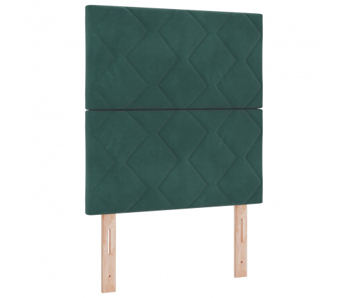 Vidaxl Tumši Zaļais Dimanta Bloku Samta Gultas Galvgalis 80 Cm,  Tumši Zaļais Dimanta Bloku Samta Gultas Galvgalis 160 Cm Vidaxl