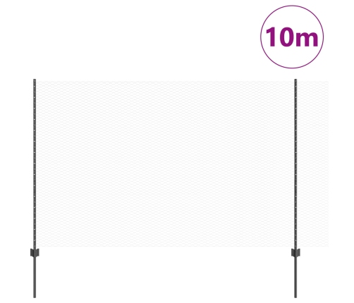 Vidaxl Žogu Stabi 10 Gab U-Kanāla Pelēki 160 Cm Tērauds,  Sešstūra Žogs Pelēks 1.6X10 M Tērauds Vidaxl