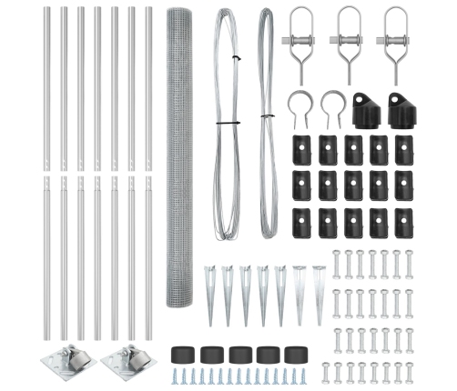 Žogu Stabu Komplekts 2 Gabali Cinkots Tērauds 10 X 1.5 M Izturīgs Vidaxl