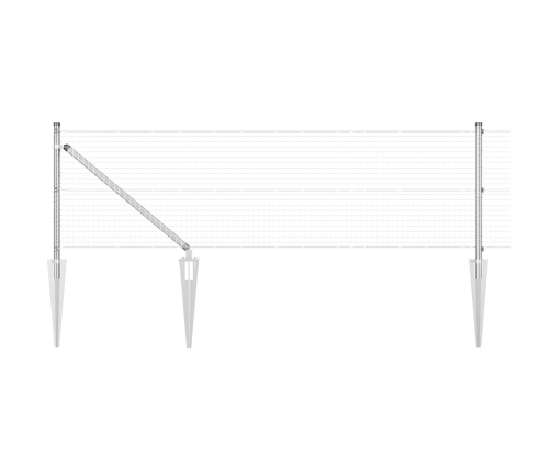 Žoga Stabu Komplekts 2 Gabali Cinkots Tērauds 10 X 0.5 M Izturīgs Vidaxl