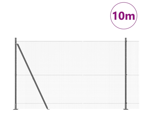 Žogu Stabu Komplekts 2 Gabali Pelēks Cinkots Tērauds 10 X 1.5 M Vidaxl