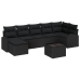Vidaxl 8 Gabalu Dārza Dīvānu Komplekts Ar Spilveniem Bežs Polietilēna Rotangpalma,  2-Vietīgs Dārza Dīvāns Ar Glabāšanu Un Spilveniem Melns Polietilēna Rotangpalma Vidaxl