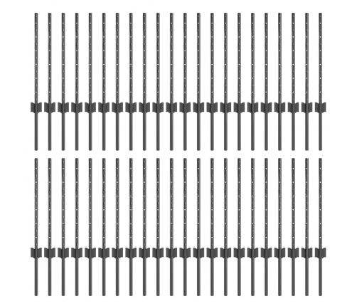 Žoga Stabi 44 Gab. U-Kanāla Pelēks 100 Cm Tērauds Vidaxl