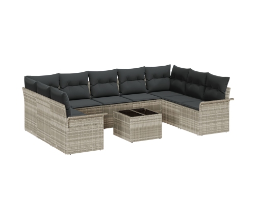 10 Daļu Dārza Dīvānu Komplekts Ar Spilveniem Vidaxl