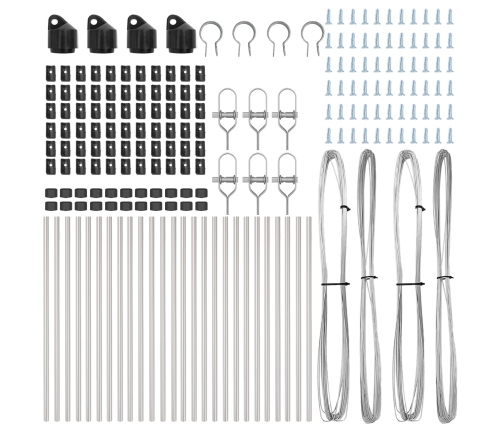 Žogu Stabi 26 Gab Ø32 Mm 100 Cm Cinkots Tērauds Vidaxl