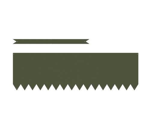 Zāliena Apmalītes 30 Gabali Olīvu Zaļā 100X0,5X30 Cm Tērauds Vidaxl