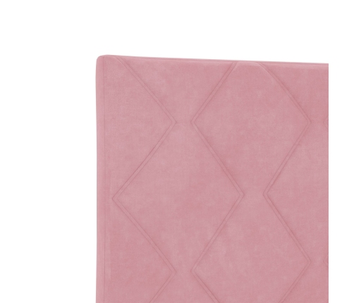 Vidaxl Rozā Samta Gultas Galvgalis Ar Dimanta Bloku Dizainu 100 Cm,  Rozā Samta Gultas Galvgalis Ar Dimanta Bloku Dizainu 200 Cm Vidaxl