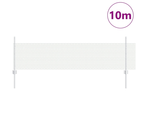 Vidaxl Žogu Stabi 5 Gab. U-Kanāls 60 Cm Galvanizēts Tērauds,  Sešstūra Žogs 0.5X10 M Galvanizēts Tērauds Vidaxl