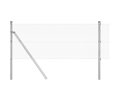 Vidaxl Savilkta Stieple Ar 13 Stabiem 0.4X50 M Galvanizēts Tērauds