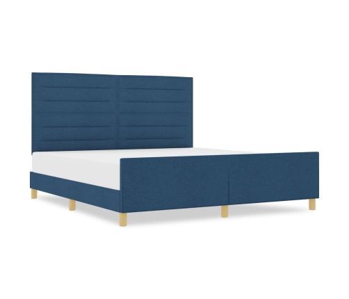 Zils Auduma Gultas Rāmis 180X200 Cm Vidaxl