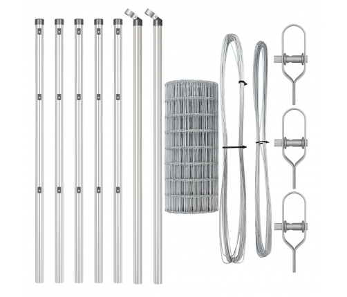 Vidaxl Eiropas Žogs Ar 7 Stabiem 0.6X10 M Cinkota Tērauda