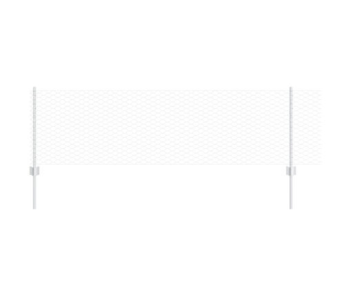 Vidaxl Žogu Stabi 11 Gab. U-Kanāls 60 Cm Galvanizēta Tērauda,  Sešstūra Žogs 0.6X100 M Galvanizēta Tērauda Vidaxl