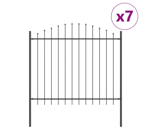 Žoga Panelis Ar Izliektu Galu 7 Paneļu Komplekts Pelēks Vidaxl