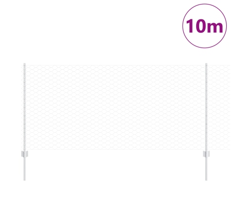 Vidaxl Žoga Stabi 10 Gab U-Kanāls 100 Cm Cinkots Tērauds,  Sešstūra Žogs 1X10 M Cinkots Tērauds Vidaxl