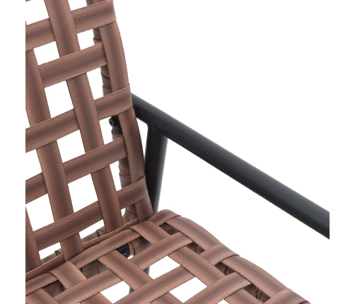 Dārza Sols Melns 113X79X75 Cm Polirotangpalma Vidaxl