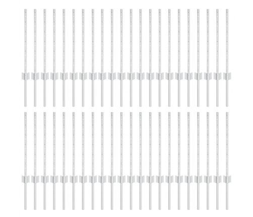 Žoga Stabi 44 Gab. U-Kanāla Sudraba 100 Cm Tērauda Vidaxl