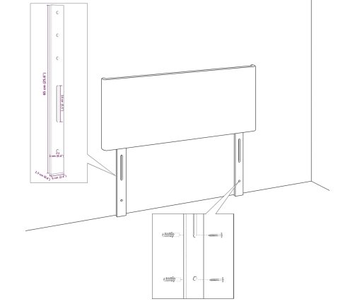 Vidaxl Galvgalis Ar Kristāla Pogām Tumši Pelēks 80 Cm Samts,  Galvgalis Ar Kristāla Pogām Tumši Pelēks 160 Cm Samts Vidaxl