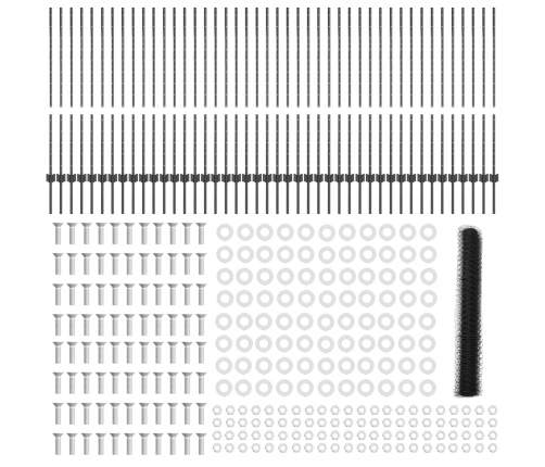 Vidaxl Žoga Posti 22 Gab U-Veida Pelēks 120 Cm Tērauds,  Sešstūra Žogs Pelēks 1,2X100 M Tērauds Vidaxl
