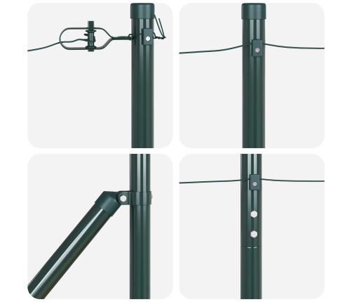 Žoga Stabi Ar Kāju 26 Gab. Ø32 Mm 170 Cm Cinkots Tērauds Vidaxl