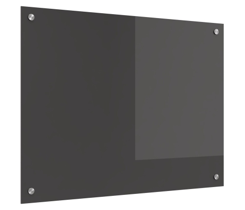 Virtuves Aizsargpanelis Tumši Pelēks - 80X60X0.6 Cm Rūdīts Stikls Vidaxl