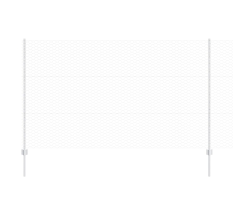 Vidaxl Žoga Stabi 22 Gab. U-Kanāls 140 Cm Cinkots Tērauds,  Sešstūra Žogs 1.4X50 M Cinkots Tērauds Vidaxl