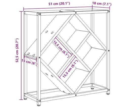 Vīna Plaukti Melnais Ozols Inženierijas Koks Vidējs Taisnstūra Vidaxl