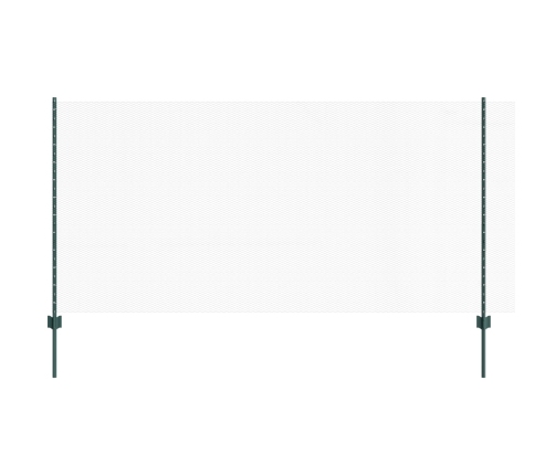 Vidaxl Žoga Postamenti 11 Gab. U-Kanāla Zaļa 120 Cm Tērauds,  Sešstūra Žogs Zaļš 1.2X50 M Tērauds Vidaxl