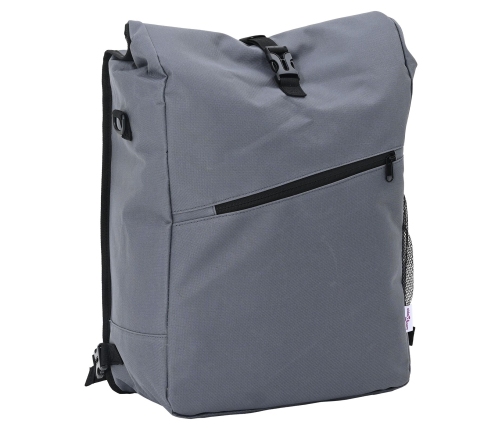 Velosipēda Soma Pannier Rack 25 L Pelēka 33X16X48 Cm Vidaxl